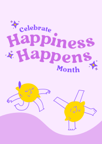 Celebrate Happiness Month Poster Image Preview