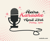 Retro Karaoke Facebook Post Design