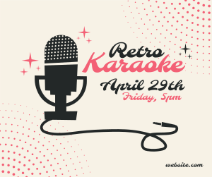 Retro Karaoke Facebook post Image Preview