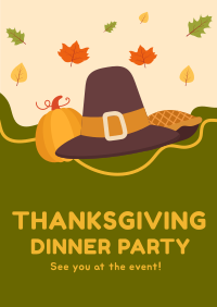 Thanksgiving Dinner Party Poster Design