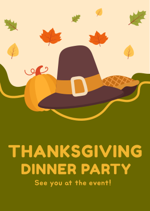 Thanksgiving Dinner Party Poster Image Preview