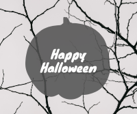 Simple Halloween Greeting Facebook Post Design