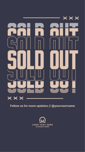 Sold Out Announcement Facebook story Image Preview