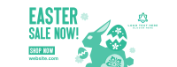 Floral Easter Bunny Sale Facebook Cover Design