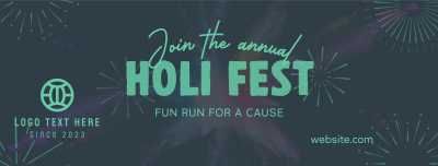 Holi Fest Fun Run Facebook cover Image Preview