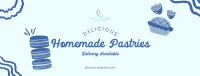 Aesthetic Bakery Illustration Facebook Cover Preview