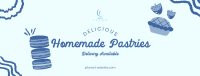 Aesthetic Bakery Illustration Facebook cover Image Preview