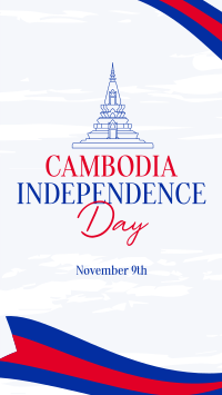 Rise Cambodian Flag YouTube Short Design