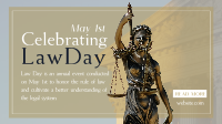 Lady Justice Law Day Facebook Event Cover Design