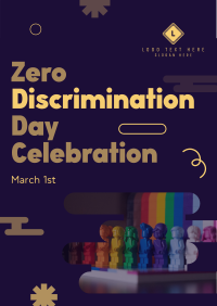 Playful Zero Discrimination Celebration Poster Image Preview