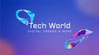 Holographic Techno YouTube Banner Design