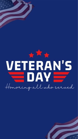 Honor Our Veterans Facebook story Image Preview