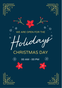 Open On Holidays Flyer Design