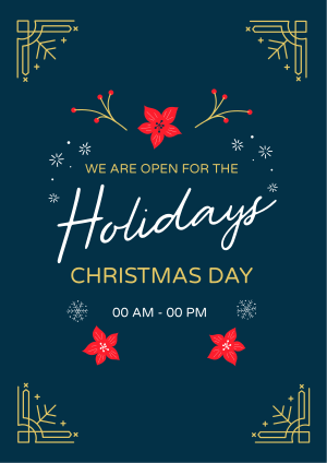 Open On Holidays Flyer Image Preview