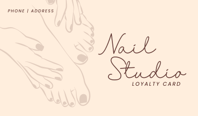 Mani-Pedi Salon Business Card Image Preview