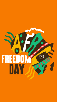 Freedom Africa Map TikTok Video Design