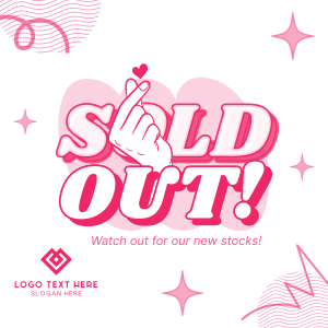 Minimal Funky Sold Out Instagram post Image Preview