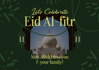 Eid Al Fitr Greeting Postcard Image Preview