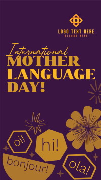 Quirky International Mother Language Day TikTok Video Design