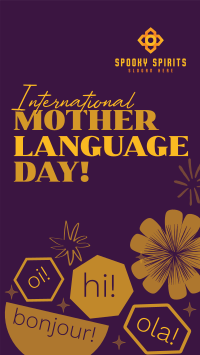 Quirky International Mother Language Day TikTok video Image Preview