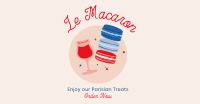 French Macaron Dessert Facebook Ad Design
