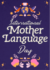 Rustic International Mother Language Day Flyer Design
