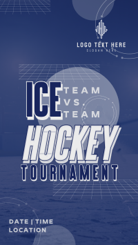 Sporty Ice Hockey Tournament TikTok Video Design