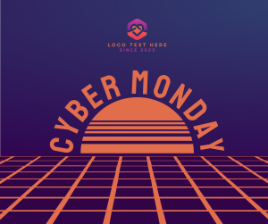 Vaporwave Cyber Monday Facebook post Image Preview