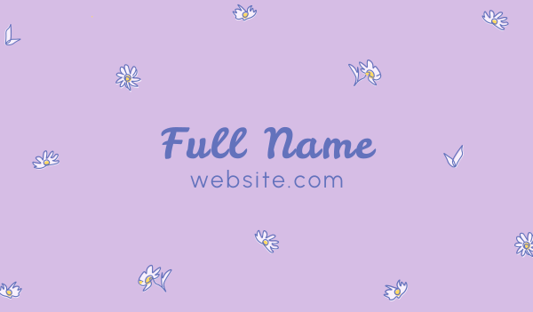 Cute Floral Daisy Business Card Design Image Preview