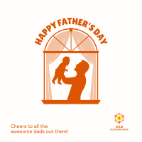 Father & Child Window Instagram Post Design