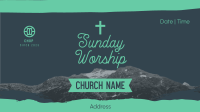 Church Sunday Worship Facebook event cover Image Preview