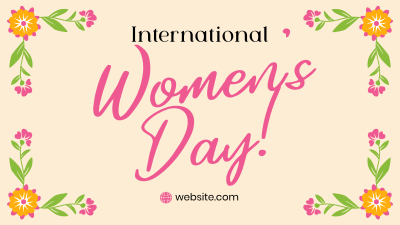 Women's Day Floral Corners Facebook event cover Image Preview