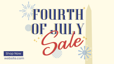 4th of July Text Sale Facebook Event Cover Image Preview