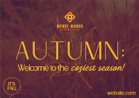 Warm Autumn Greetings Postcard Image Preview