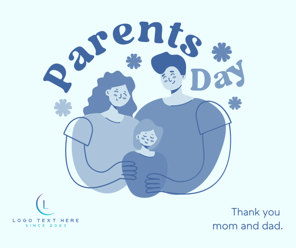 Happy Mommy & Daddy Day Facebook Post Design