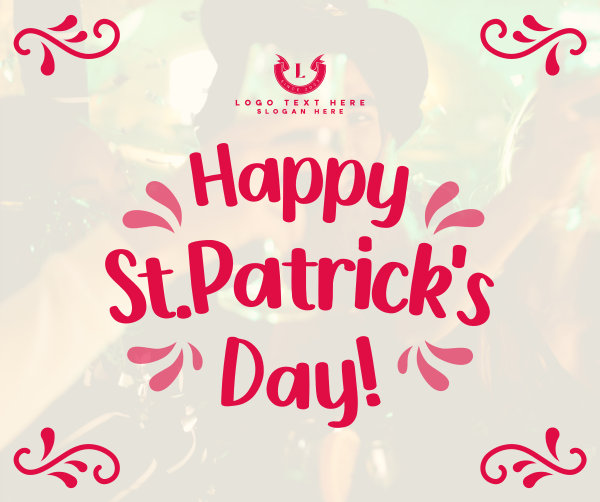 Happy St. Patrick's Day Facebook Post Design