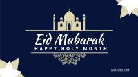 Eid Mubarak Mosque Facebook Event Cover Design
