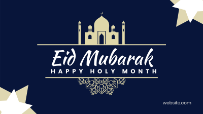Eid Mubarak Mosque Facebook event cover Image Preview