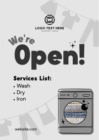 Laundry Open Flyer Design