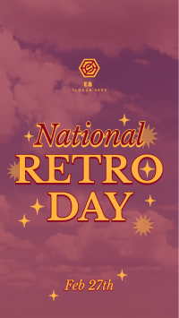 National Retro Day Clouds Instagram reel Image Preview