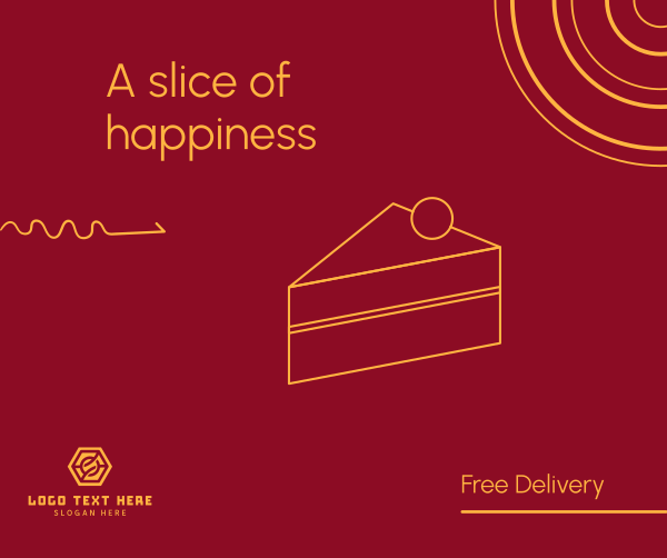 A slice of happiness Facebook Post Design Image Preview
