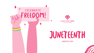 Juneteenth Signage Facebook event cover Image Preview