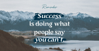 Success Motivational Quote Facebook ad Image Preview