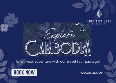 Cambodia Travel Tour Postcard Image Preview