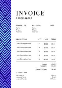 Modern Geometric Pattern Invoice Image Preview