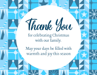 Exciting Christmas Thank You Card Design