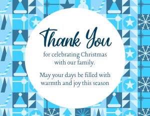 Exciting Christmas Thank You Card Image Preview