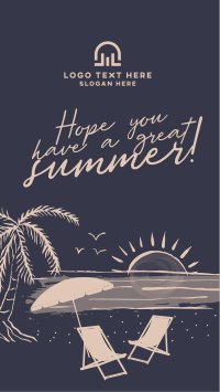 Brush Summer Greeting Instagram story Image Preview