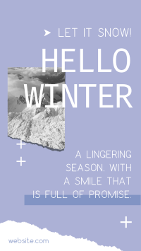 Hello Winter Facebook Story Design
