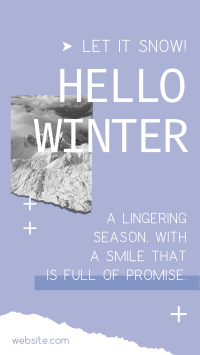 Hello Winter Facebook story Image Preview